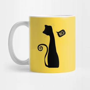 Black Cat Says No Mug